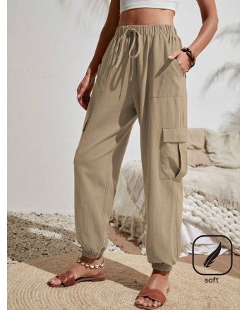 Pocket Stitching Casual Loose Pants